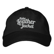 Chaqueta de cuero falsa - gorra