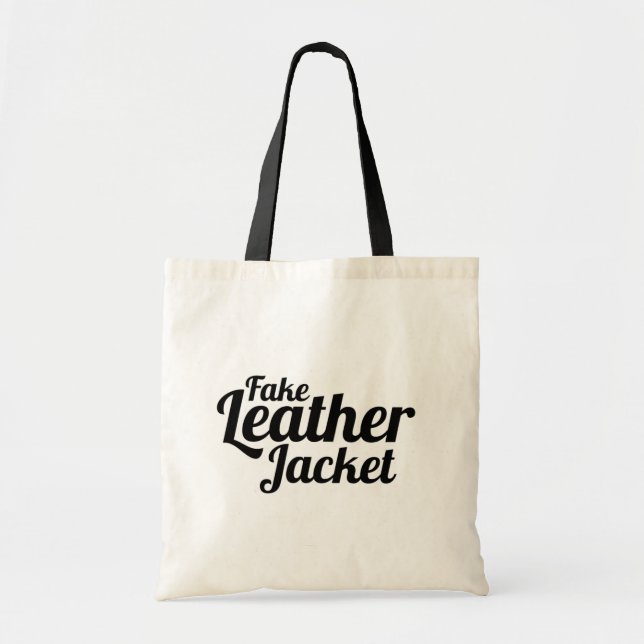 Chaqueta de cuero falsa - la bolsa de asas (Frente)