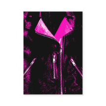 Chaqueta de cuero Pink tarjeta de negocios negro g