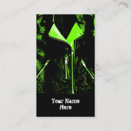 Chaqueta de cuero Retrato negro de tarjeta de visi