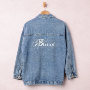 Chaqueta de Denim Bendido (Blanco)