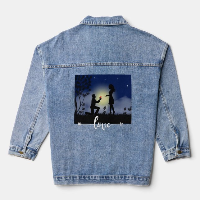 Chaqueta de Denim Clásico del Borde Urbano (Reverso )