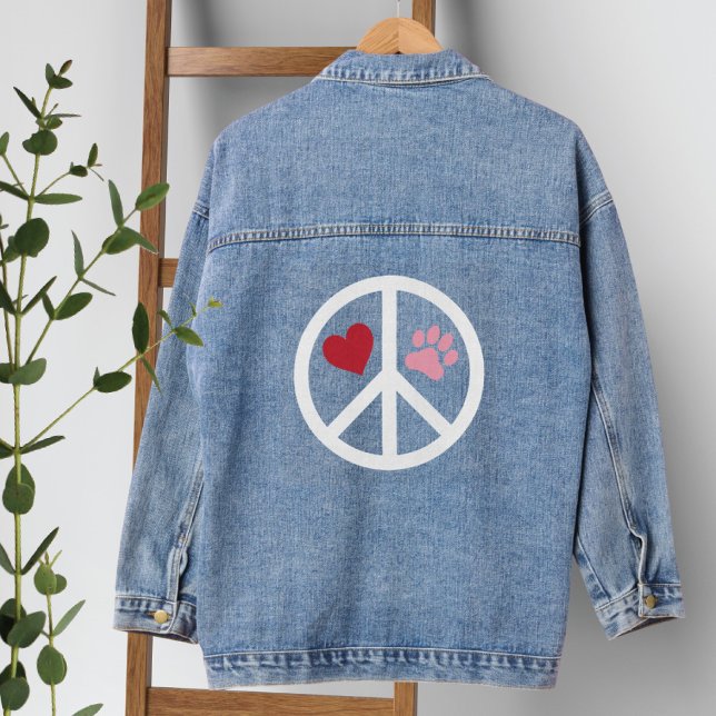 Chaqueta de Denim de la papa de amor de la paz (Subido por el creador)