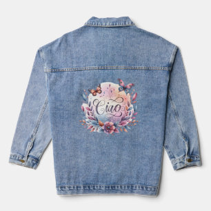 Chaqueta de Denim de mariposa acuarela de Ciao