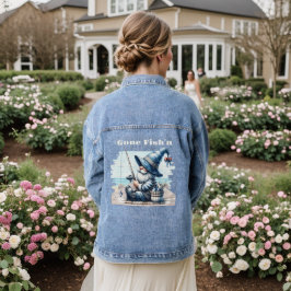 Chaqueta de Denim Femenino de Gnome de la Pesca De