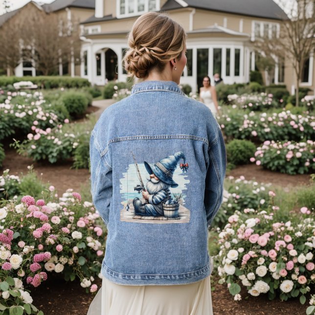 Chaqueta de Denim Femenino de Gnome de la Pesca De (Reverso Boda)