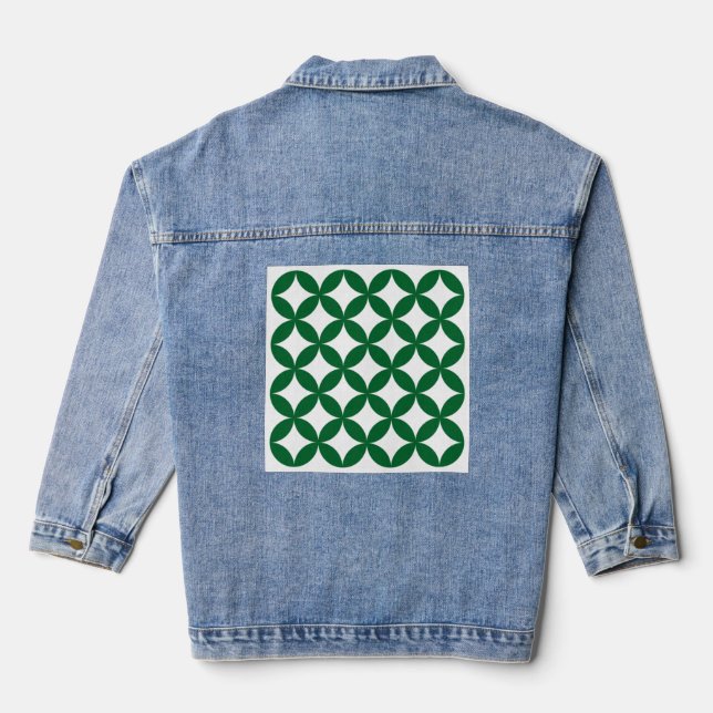 Chaqueta de Denim Femenino Shippo Verde (Reverso )