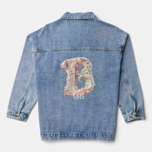 Chaqueta de Denim inicial "B" barroca pastel
