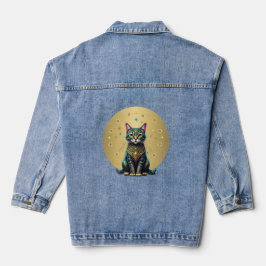 Chaqueta de gato místico dorado Denim