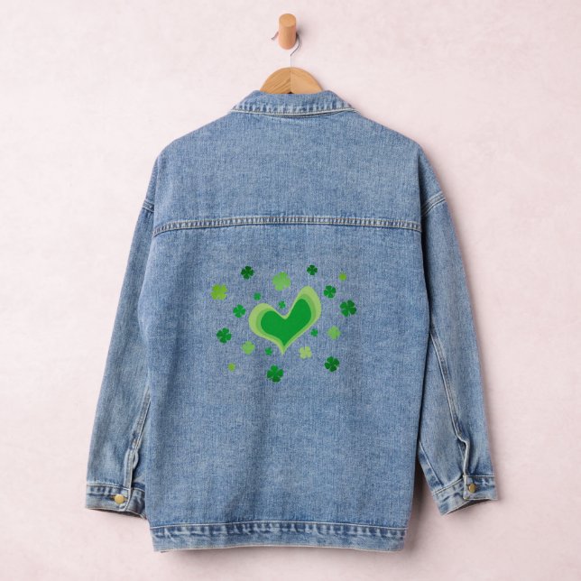 Chaqueta de jeans del Día de San Patricio con chis (Hangar)