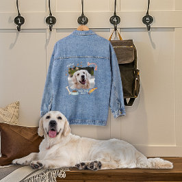 Chaqueta de mezclilla para fotos del mejor perro d