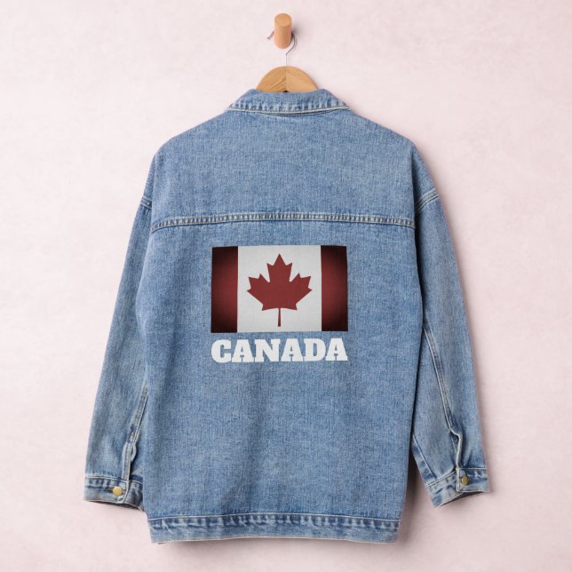 Chaqueta de vaqueros denim con bandera canadiense  (Hangar)