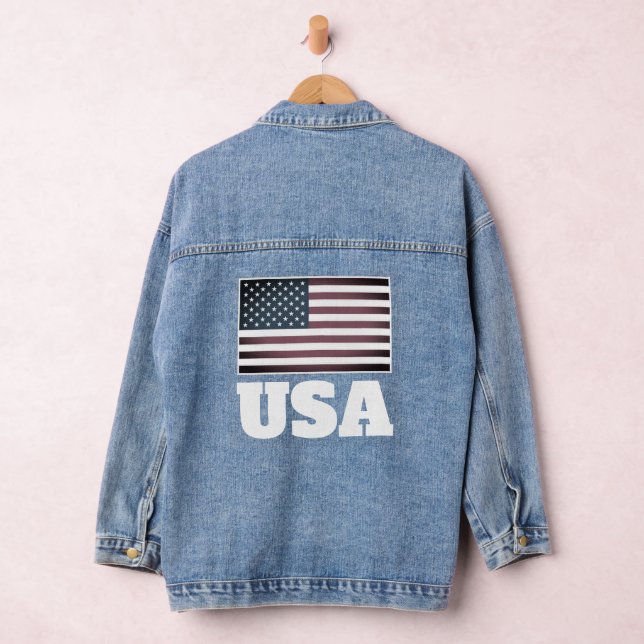 Chaqueta de vaqueros denim con bandera norteameric (Hangar)
