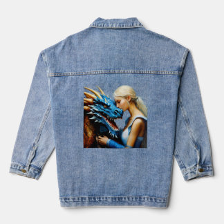 Chaqueta Denim con Dragón Azul y diseño Chica