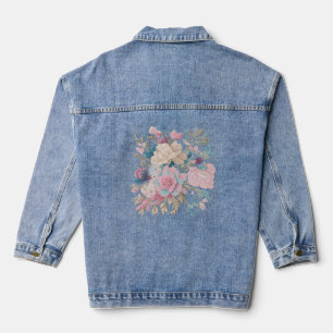 Chaqueta estética de vaquero de Art denim de flore