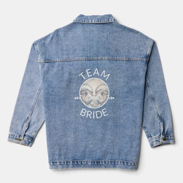 Chaqueta femenina estilo delfín de novia de equipo (Reverso )