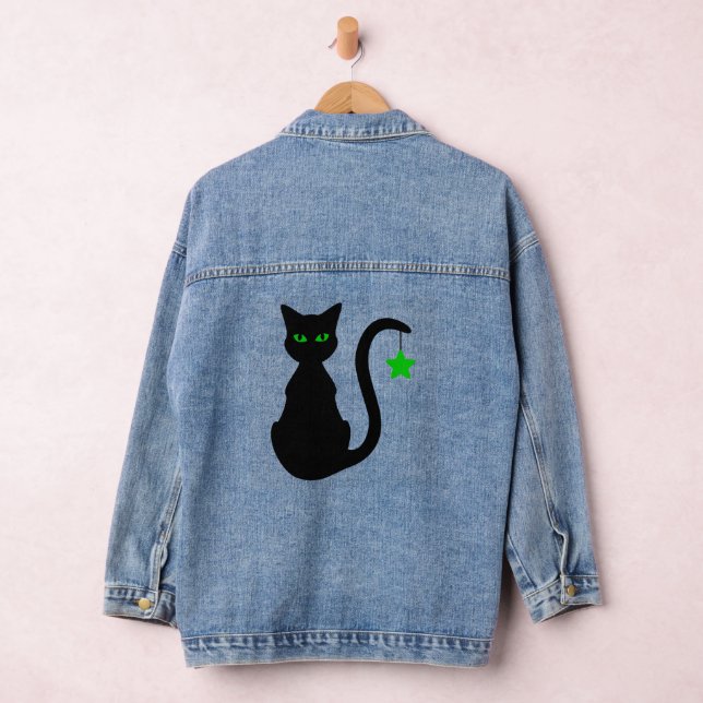 Chaqueta negra de denim para gato (Hangar)