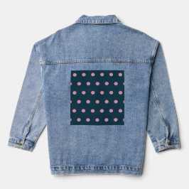 Chaqueta Polka Dot Denim (Azul y Rosa Suave)