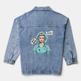 Chaqueta Retro Vintage Super Hero Enfermera Denim