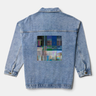 Chaqueta Vaquera 1C9984DA Arte Glitch Distorsión Digital Vaporwave