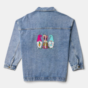 Chaqueta Vaquera 3 Gnomes de Pascua Pastel Primavera Conejo de Orej