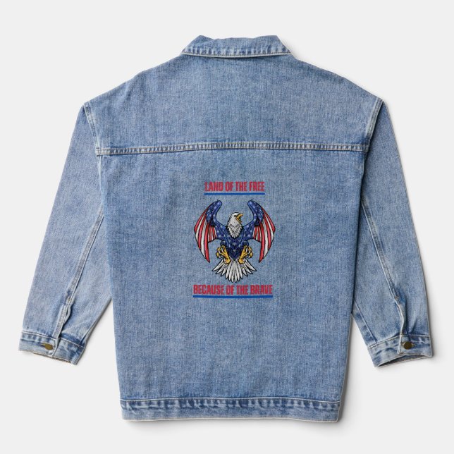 CHAQUETA VAQUERA 4TH JULY\FREE AND FREEDOM\EAGLE (Reverso )