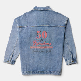 Chaqueta Vaquera 50 y fabuloso cumpleaños elegante Rosa Purpurina r