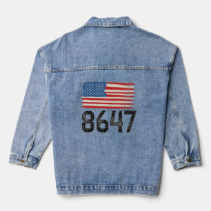 Chaqueta Vaquera 8647 Declaración política de la bandera estadounid