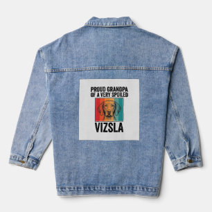 Chaqueta Vaquera Abuelo Orgulloso Vizsla Diseño Vintage Amante de l