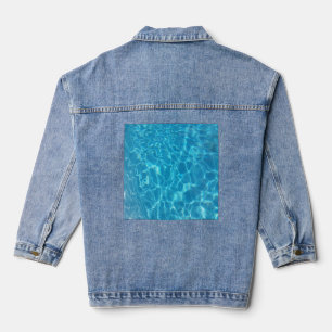 Chaqueta Vaquera Agua de Piscina Azul Celeste Cristalina