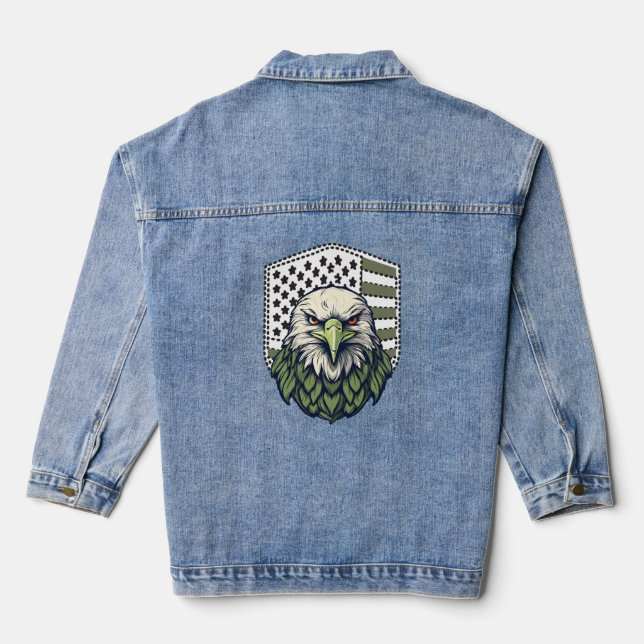 Chaqueta Vaquera Águila Americana Patriótica (Reverso )