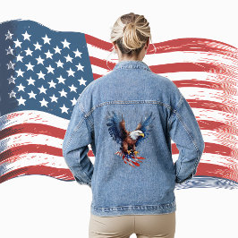Chaqueta Vaquera Águila Bandera Patriótica Americana