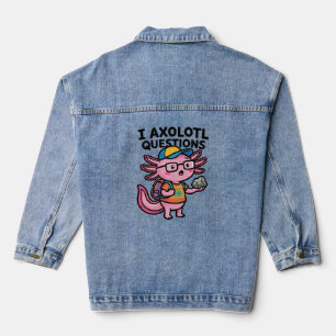 Chaqueta Vaquera Ajolote nerd sarcástico I Preguntas de ajolote Mem