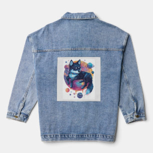 Chaqueta Vaquera Akita Astral - Perro Espacial Cósmico