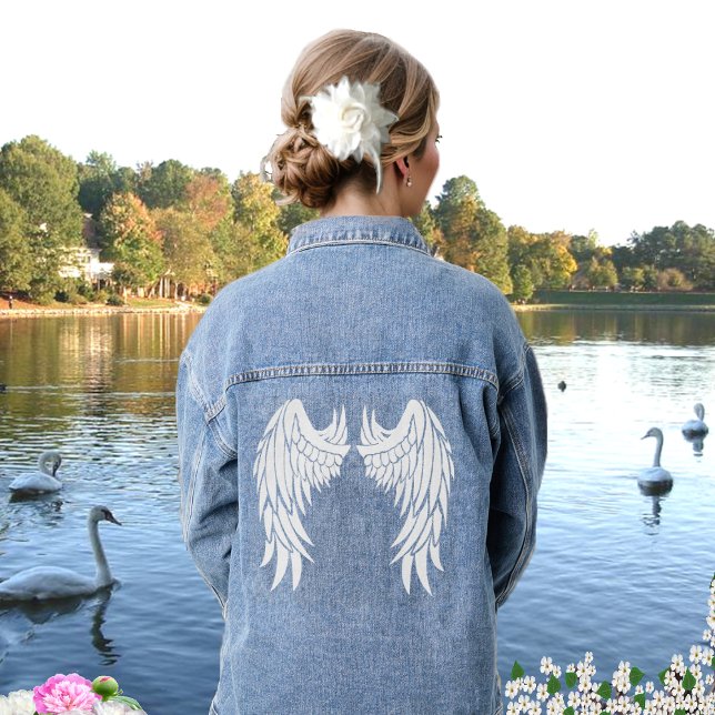 Chaqueta Vaquera Alas de Ángel Blancas (Subido por el creador)