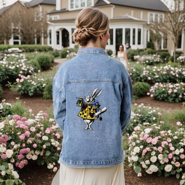 Chaqueta Vaquera Alice In Wonderland White Rabbit Shirt (Reverso Boda)