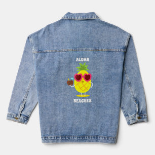 Chaqueta Vaquera Aloha Beaches Coconut Pineapple Hawaii Vacaciones