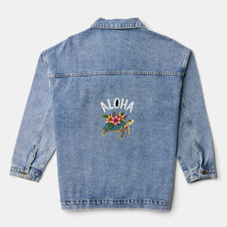 Chaqueta Vaquera Aloha Hawái Camisa Hawaiana Tortuga Hibisco Niños
