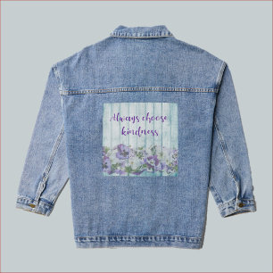 Chaqueta Vaquera Amabilidad inspiradora Floral Azul
