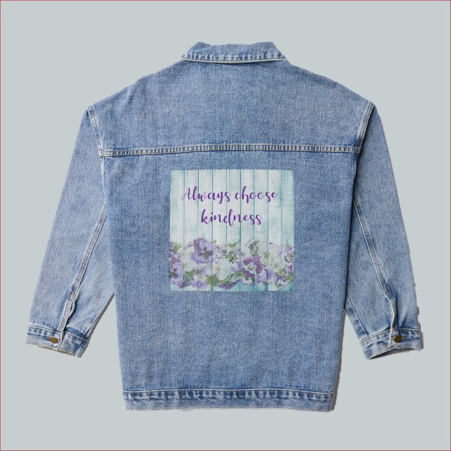 Chaqueta Vaquera Amabilidad inspiradora Floral Azul (Subido por el creador)