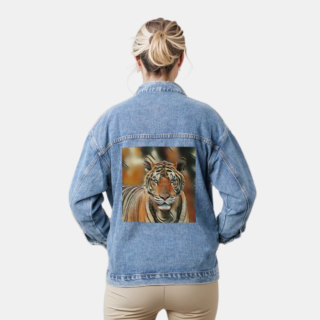 Chaqueta Vaquera amantes de la selva de tigres frescos (Modelo)