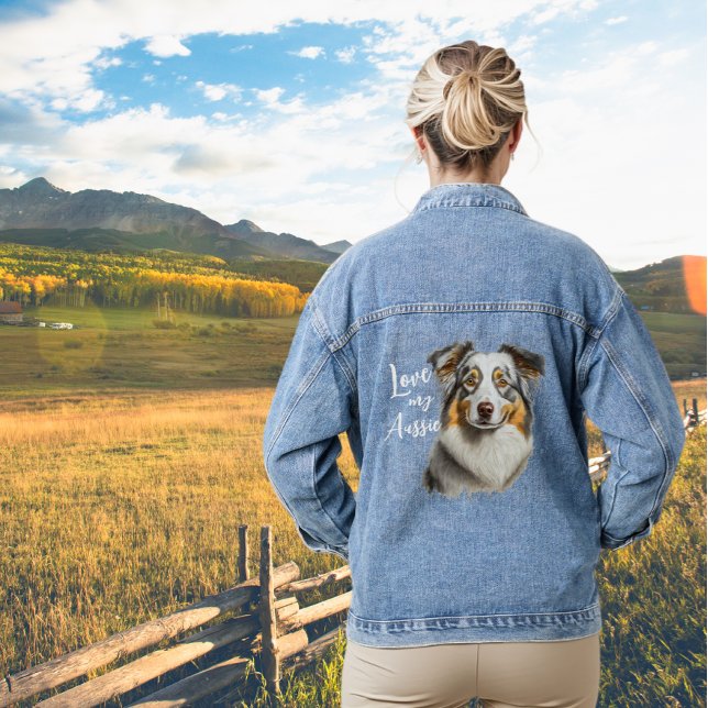 Chaqueta Vaquera Amar a mi australiano Jean Jacket (Aussie love jacket)