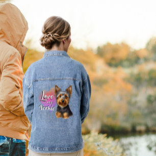 Chaqueta Vaquera Amar a mi yorkie Jean Jacket