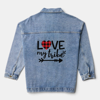Chaqueta Vaquera Amar la boca de Denim de mi tribu Personalizado