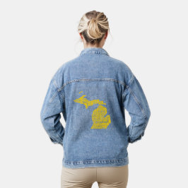 Chaqueta Vaquera Amarillo divertido y azul marino de las ciudades d