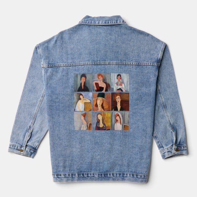 Chaqueta Vaquera Amedeo Modigliani - Collage de obras maestras (Reverso )