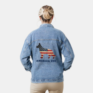Chaqueta Vaquera America 250 Patriotic German Shepherd Dog