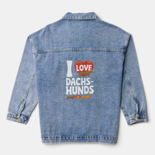 Chaqueta Vaquera Amo a los Dachshunds Diseño conmovedor para amante