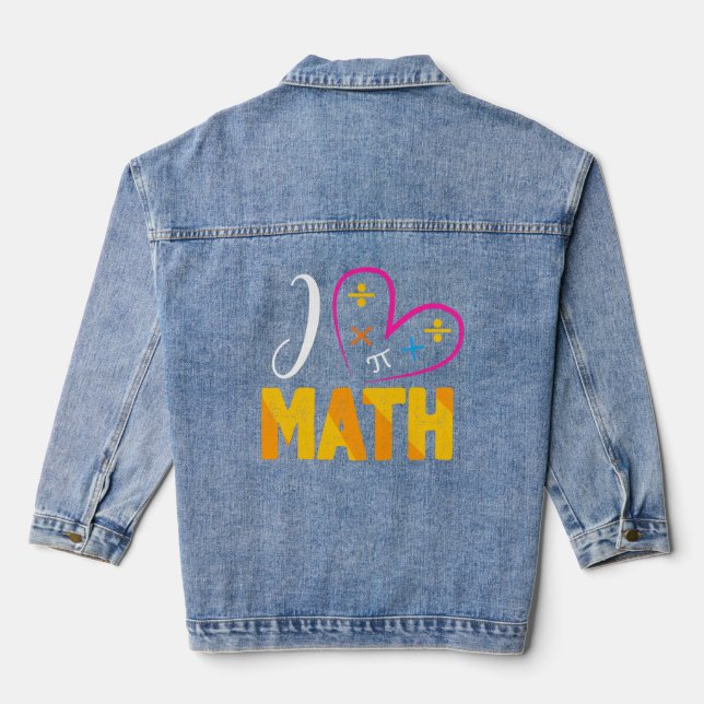 Chaqueta Vaquera Amo Las Matemáticas De Vuelta A La Escuela (Reverso )