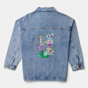 Chaqueta Vaquera Amo lindo Pascua Bunny Huevo caza Pascua Gnome